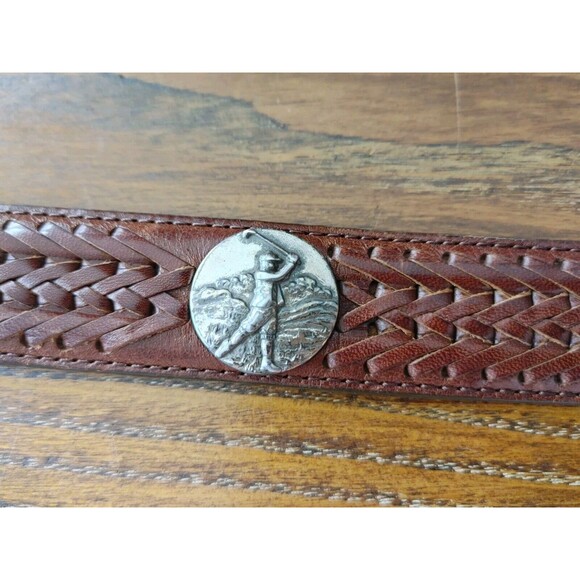 ONYX by BRIGHTON Golf Concho Belt Woven Details GolfSwing Size 34 Fits 31-34READ - Picture 5 of 11